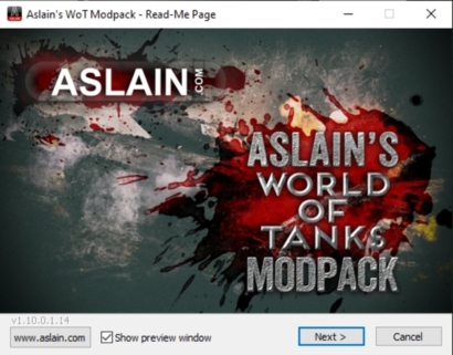 How to install Aslain's Modpack WoT.