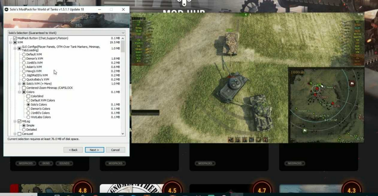 Download Solo's Easy ModPack for World of Tanks