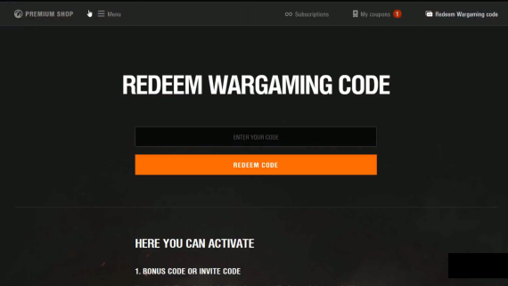 redeem wg code