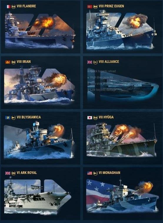 Bonus in WoWs – 8 battle ship