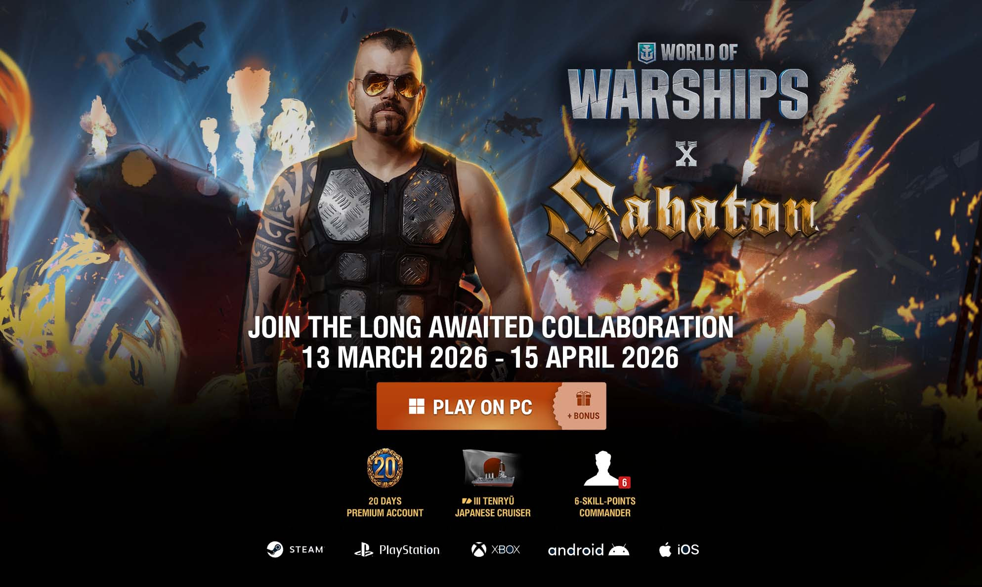 Sabaton & World of Warships invite code collaboration
