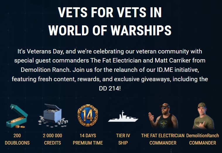 VETS FOR VETS IN WORLD OF WARSHIPS