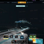 Hangar screen with ship upgrade modules
