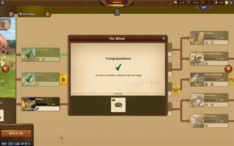 Bronze Age technology tree with completed research notification unlocking new building