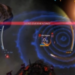 Frigate under attack — shield effect and weapon overheat warning mid combat