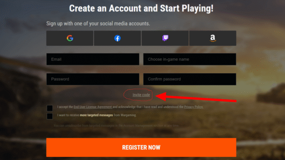 How to find the invite code field during registration