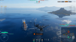 Torpedo Bomber Taking Off from Aircraft Carrier.