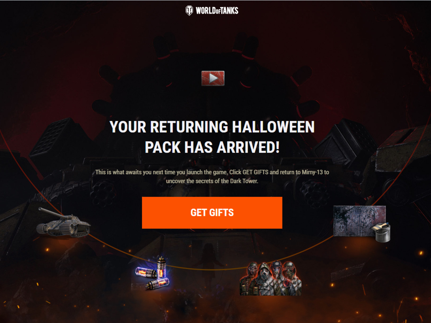 Returning halloween pack in WoT.